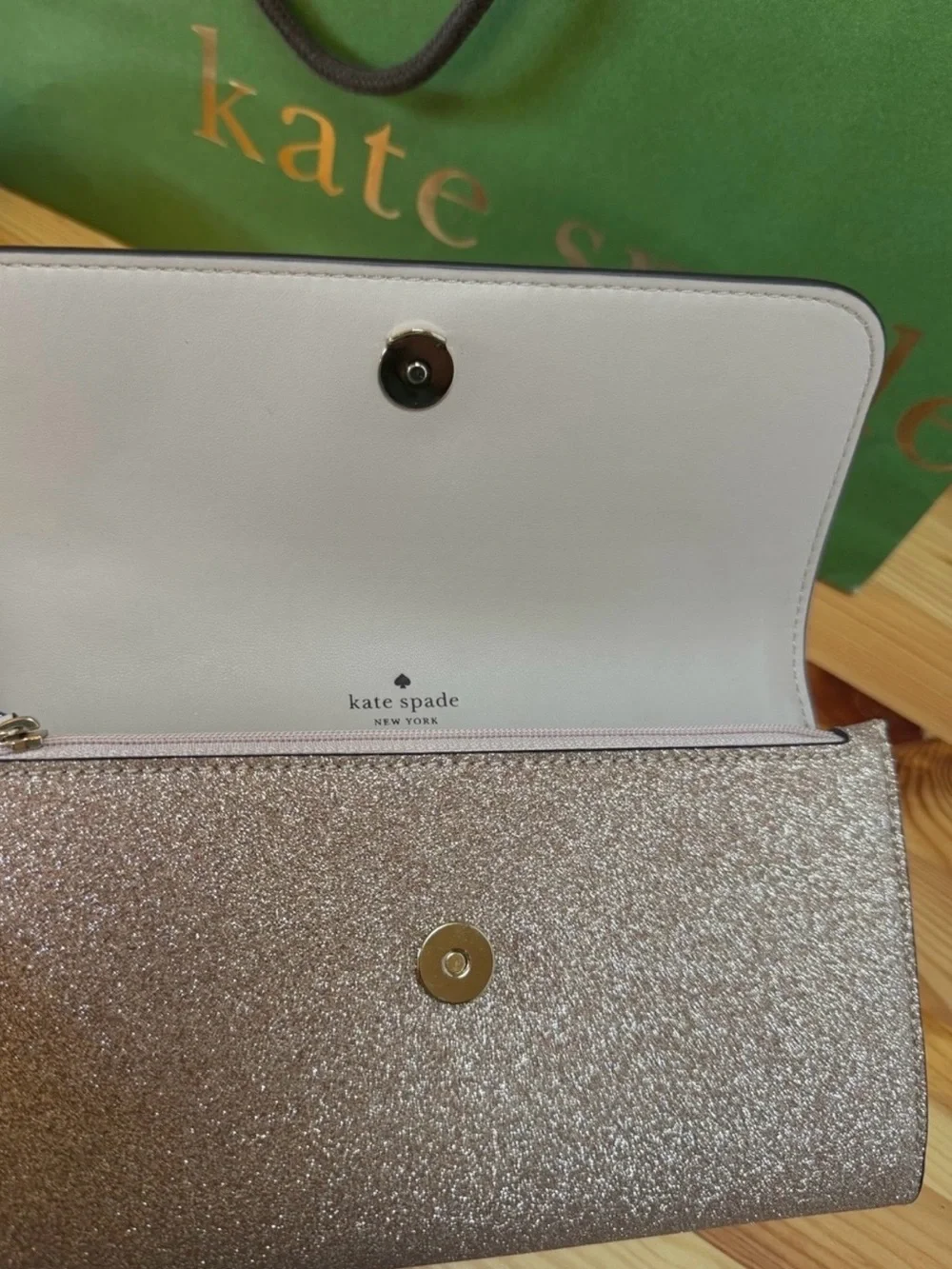 kate spade New York Glitter Wallet Clutch (s)